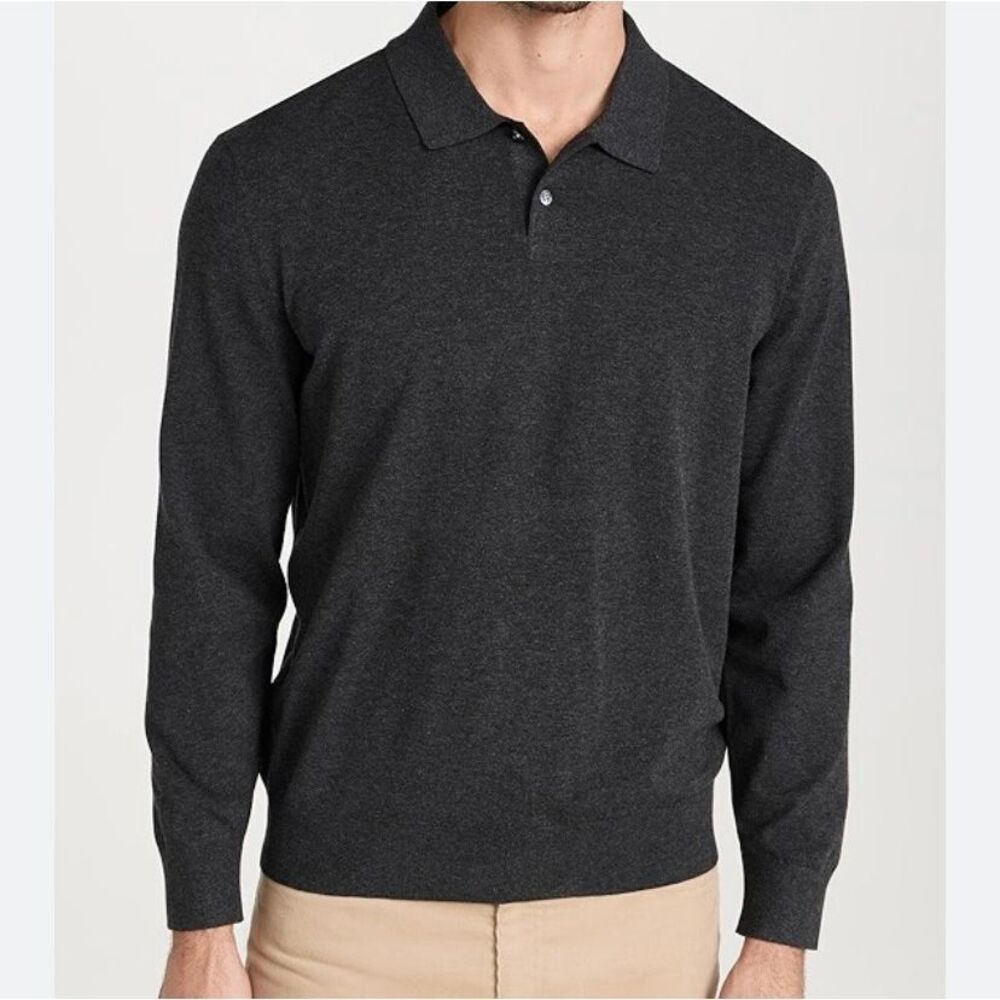 Theory Goris men’s charcoal, gray long sleeve knit sweater XL